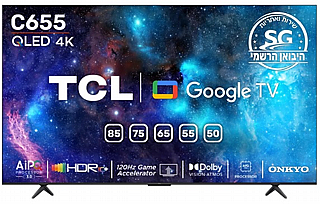 �������� ���� TCL 75" QLED 4K Smart 75C655 �� �� ��
